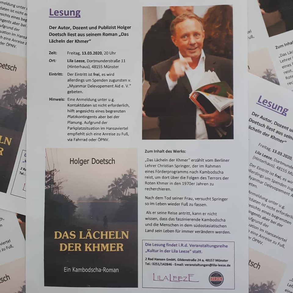 Kultur in der Lila Leeze: Holger Doetsch liest aus seinem Roman "Das Lächeln der Khmer".